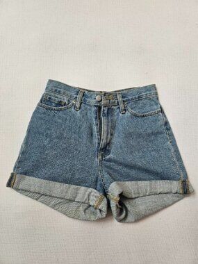 BDG Urban Outfitters Classic Light Blue Denim Mom High Rise Women's Short